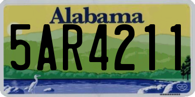 AL license plate 5AR4211