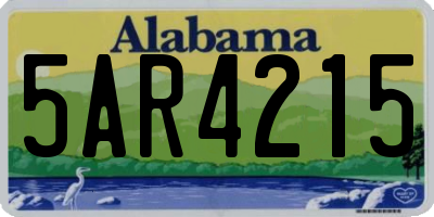 AL license plate 5AR4215