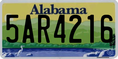 AL license plate 5AR4216