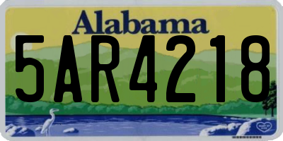 AL license plate 5AR4218