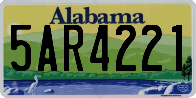 AL license plate 5AR4221
