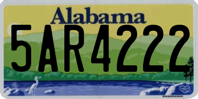 AL license plate 5AR4222
