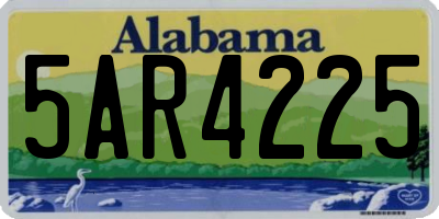 AL license plate 5AR4225