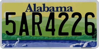 AL license plate 5AR4226