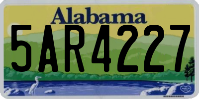 AL license plate 5AR4227