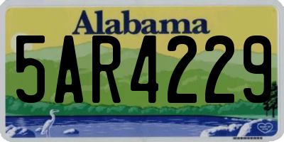 AL license plate 5AR4229