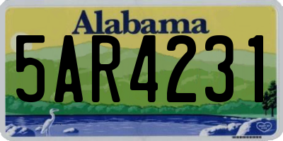 AL license plate 5AR4231