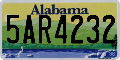 AL license plate 5AR4232