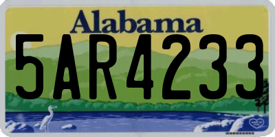 AL license plate 5AR4233