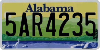 AL license plate 5AR4235
