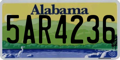 AL license plate 5AR4236