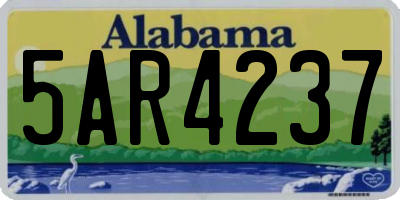 AL license plate 5AR4237