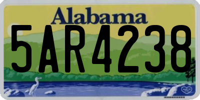 AL license plate 5AR4238