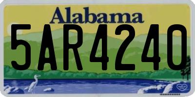 AL license plate 5AR4240