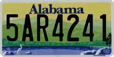 AL license plate 5AR4241