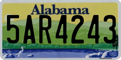 AL license plate 5AR4243