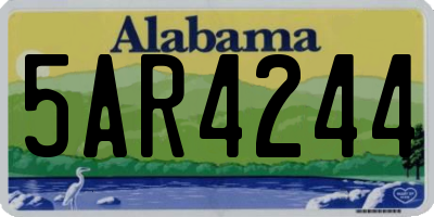 AL license plate 5AR4244