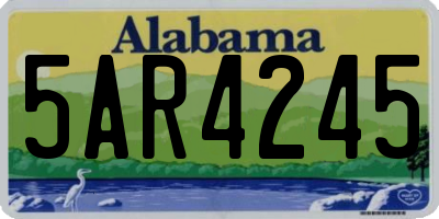 AL license plate 5AR4245