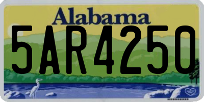 AL license plate 5AR4250