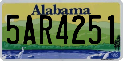 AL license plate 5AR4251