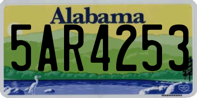 AL license plate 5AR4253