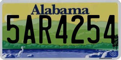 AL license plate 5AR4254