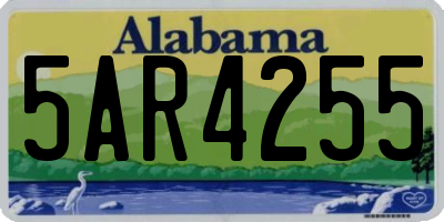 AL license plate 5AR4255