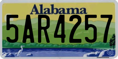 AL license plate 5AR4257