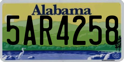 AL license plate 5AR4258