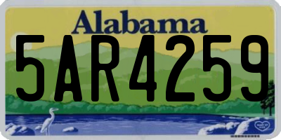 AL license plate 5AR4259