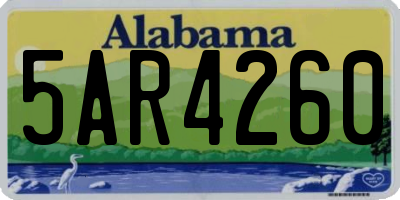 AL license plate 5AR4260