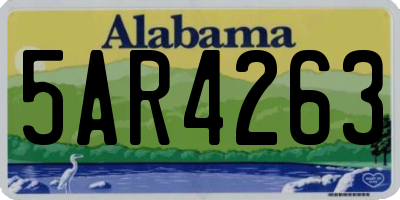 AL license plate 5AR4263