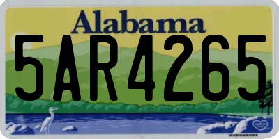 AL license plate 5AR4265