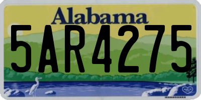 AL license plate 5AR4275