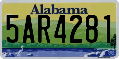 AL license plate 5AR4281