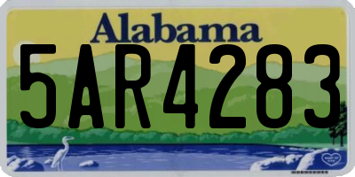 AL license plate 5AR4283