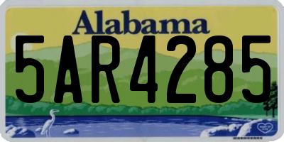 AL license plate 5AR4285