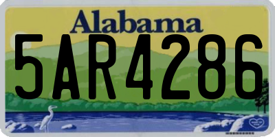 AL license plate 5AR4286