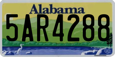 AL license plate 5AR4288