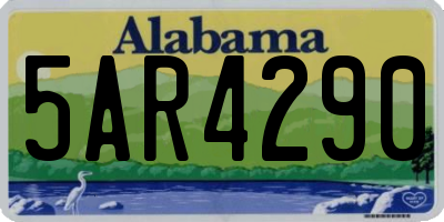 AL license plate 5AR4290