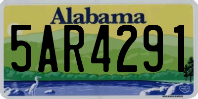 AL license plate 5AR4291