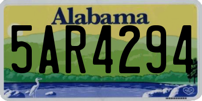 AL license plate 5AR4294