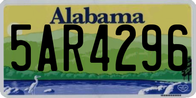 AL license plate 5AR4296