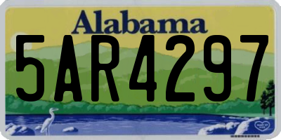 AL license plate 5AR4297