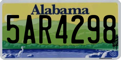 AL license plate 5AR4298
