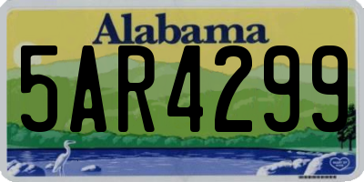 AL license plate 5AR4299
