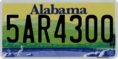 AL license plate 5AR4300