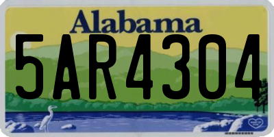 AL license plate 5AR4304