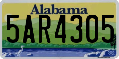 AL license plate 5AR4305