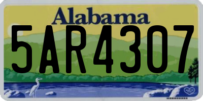 AL license plate 5AR4307